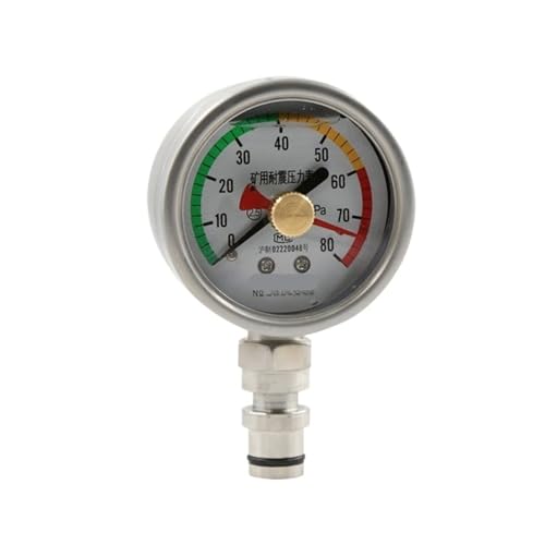Manomètre minier BZY-60 double aiguille pour contrôler la pression 80mpa