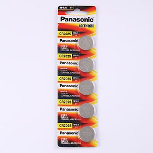Panasonic CR-2025 Lithium Coin Battery 3v - Pack of 5 Provide Long Lasting Power in a Variety of Devices,from keyless-Entry fobs to Toys