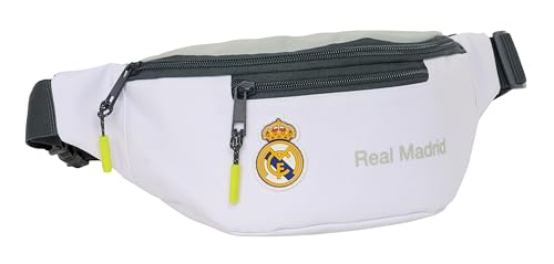 Real Madrid EQUIPACIÓN 25/26 - Riñonera con Bolsillo Exterior, Ideal para Jóvenes y Niños de Diferentes Edades, Cómoda y Versátil, Calidad y Resistencia, 23x9x12 cm