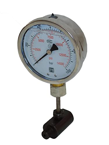 Hydraulic Pressure Gauge with Stand (14500 psi - 4