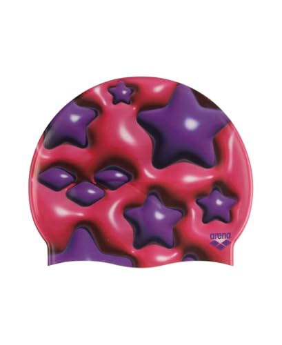 Arena HD Touca de banho unissex de silicone elástico para adultos, treinamento, esportes aquáticos, acessórios de natação, proteção contra cloro, chapéu de piscina para cabelo, ameixa em forma de