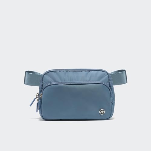 Image of Pander Nylon Crossbody Belt Bag with Excess Strap Keepers, 6-Pocket Adjustable Sling Fanny Pack for Travel and Everyday Carry, Blue