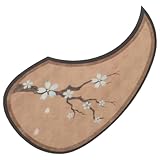JECOMPRIS Acoustic Guitar Pickguard Teardrop Woodgrain Self Adhesive Scratch Protection Plate for Guitar