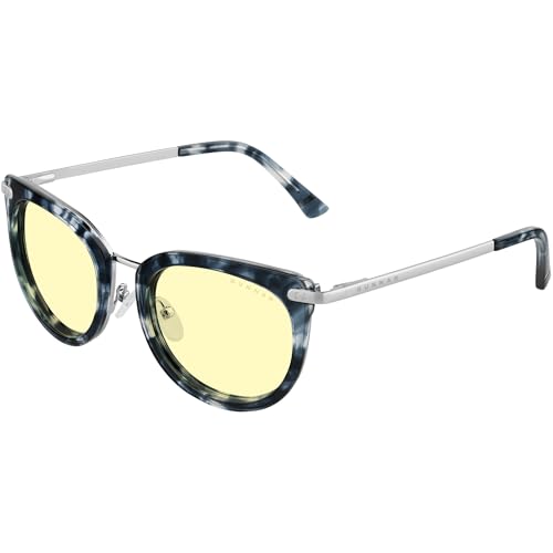 Gunnar Gaming and Computer Eyewear - Lahti, Kista Collection - Frame Colour: Poseidon, Lens Tint: Amber (Blocks 65% Blue Light & 100% UV Light) - Blue Light Blocking Glasses