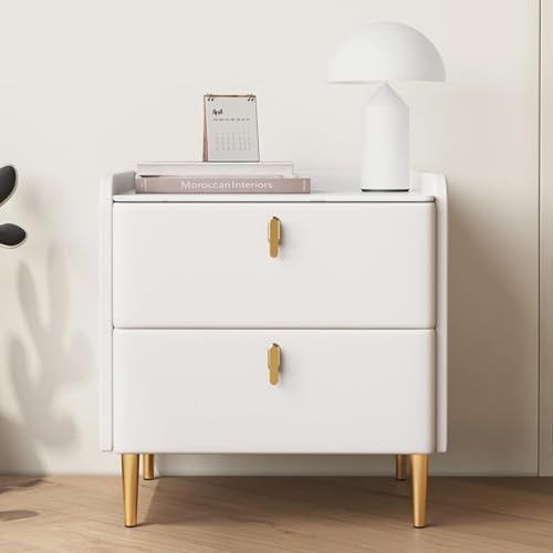 HJYBFAWH - Mueble Minimalista Moderno con cajones Dobles, Multicolor y de Varios tamaños. La encimera es de Pizarra Gruesa, Ideal para Sala de Estar y Dormitorio, Blanco, 40 cm.