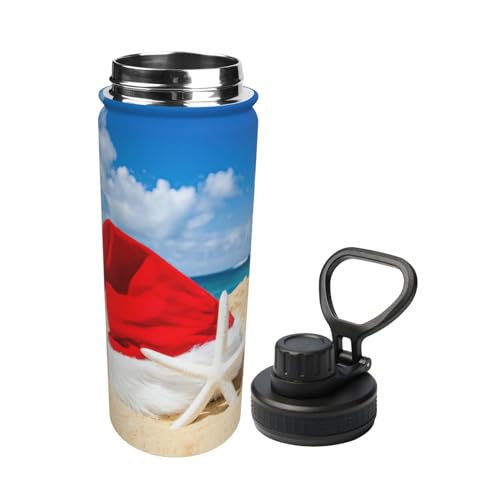Gourde inox isotherme 532ml haut de gamme motif Père Noël