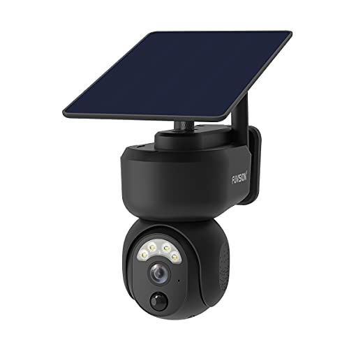 FUVISION Wireless WiFi Pan 360° View PTZ Solar Security Camera Outdoor