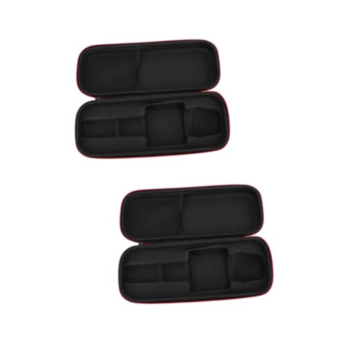 Abaodam 2pcs Microphone Bag Pouch Multi-layered Space for Organized Storage Easy to Carry