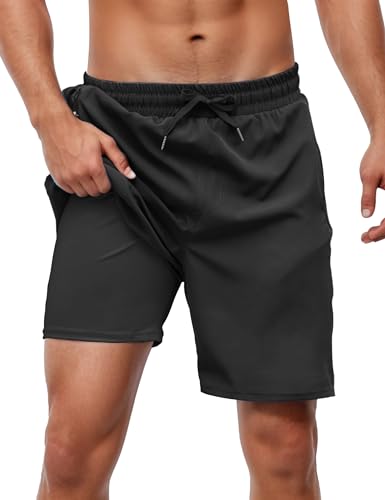 Cysincos Mens Swim Trunks with Compression Liner 7