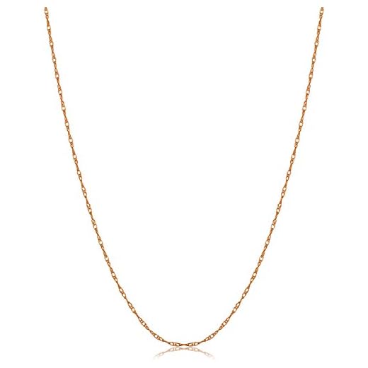 Kooljewelry 10k Yellow Gold Rope Chain Pendant Necklace (0.8 mm, 20 inch)