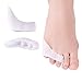 ZOYLINK1 paire séparateur d'orteils 3 trous blanc protecteur élastique orteil entretoise confortable orteil correcteur orteils séparateurs pour la séparation et la protection des petits orteils