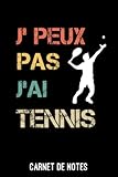 tennis vintage abbigliamento  Je peux pas j\'ai tennis Vintage Drôle: A5 (6x9 pouces - 15,2 x 22,9 cm) Bloc notes de 120 pages lignées à remplir  idée cadeau vintage tennisman