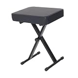 KIXZSAZ Panca per pianoforte digitale imbottita, portatile, pieghevole, versatile, altezza regolabile, per musicisti e musicisti domestici, X stili, sgabello,