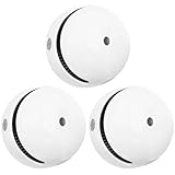 Rauchmelder 10-Jahres-Garantie Feuermelder 3 Stück,Testknopf und Lauter 85 dB Alarm,Einfache Installation,Standalone Flacher Brandmelder für den Brandschutz zu Wohnungen und Büros