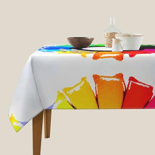 Nappe de camping et fête imprimée cercles crayons de couleur ACEPrints - 6