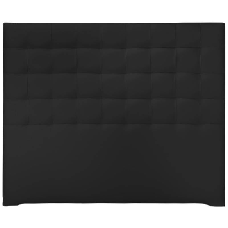 Ventadecolchones - Cabecero Tapizado Acolchado de Dormitorio Modelo Cube Largo en Polipiel Negro y Medidas 180 x 125 cm para Camas de 160 ó 180