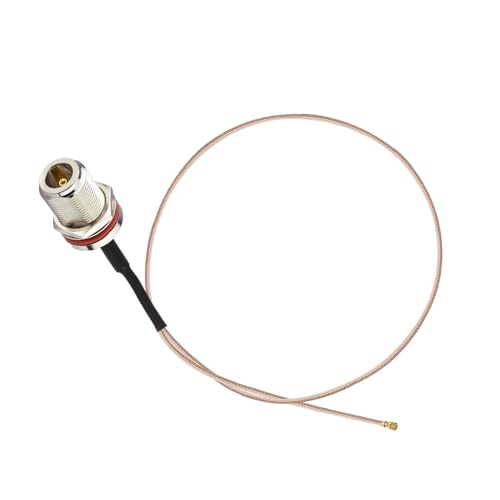 Superbat Female to N Type Female Bulkhead Mount Pigtail Cable 8inch Low Loss RG178 Coaxial Jumper(2Pcs) for RF Applications,Base Stations,PCI WiFi Card,Wireless Router,Gateway etc