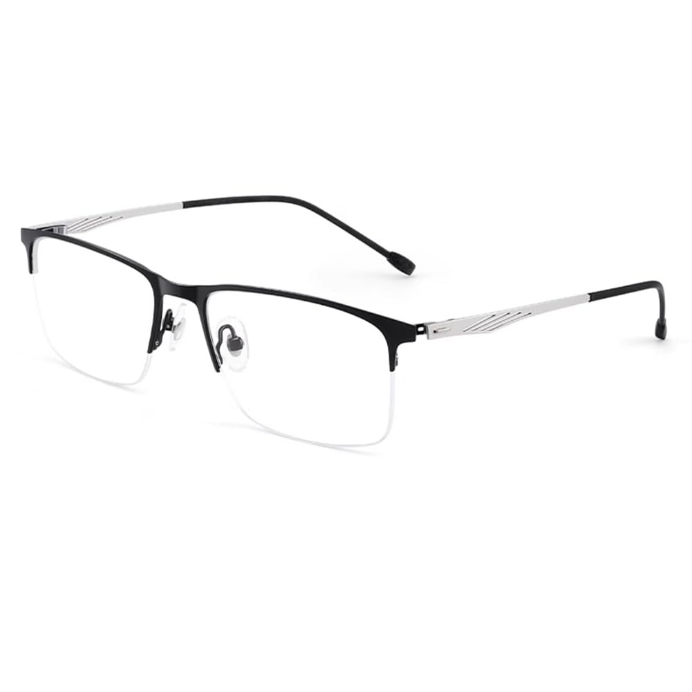 RICCIE Herren Pure Titanium Smart Zoom Anti-Blaulicht Lesebrille, HD Aspheric Resin Lenses Anti-Müdigkeit Schutzbrille Dioptrien,01,+2.0