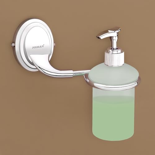 Image of Primax Stainless Steel 304 Grade Cubic Liquid Soap Dispenser /Shampoo Dispenser /Hand Wash Dispenser /Bathroom Accessories (Chrome)