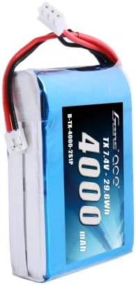 Gens ace 4000mAh 7.4V 2S TX LiPo Battery Pack with JST-EHR Plug for Spektrum DX9 DX8 DX7S DX7 Transmitter