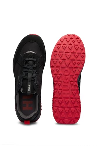 Image of HUGO Mens Running Style Mix Material Sneakers