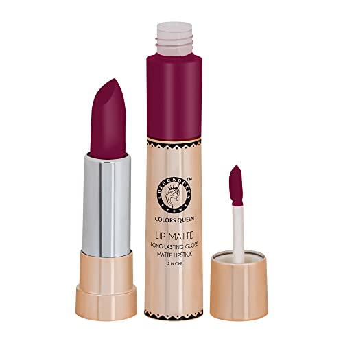 Image of Colors Queen 2 in 1 Matte Lipstick | Lip Matte | Long Lasting Gloss, Waterproof, Non Transferable| (21 - Glam Pink, 8g)