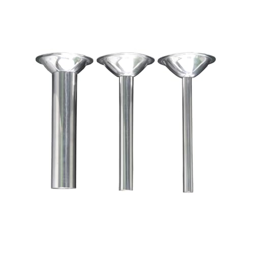 Montesy 3pcs Practical Sausage Filling Tubes Set Accessory Stainless Steel Meat Stuffer Funnel for Home and Kitchens Use