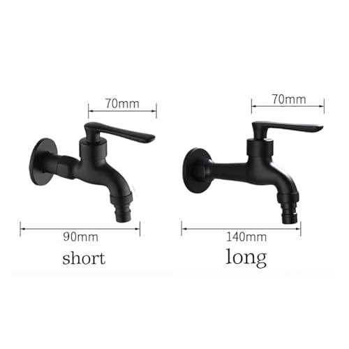 Robinet pour machine à laver murale noir mat haute résistance finition B - 7
