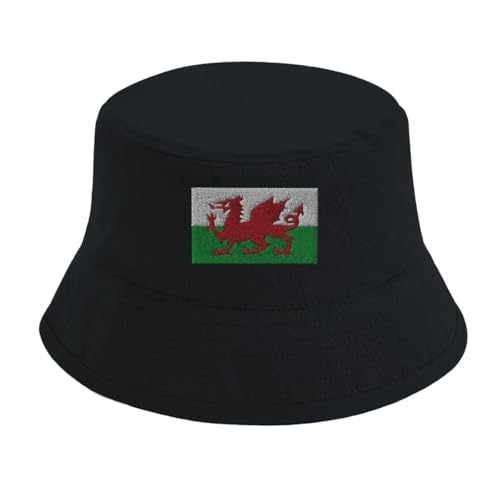 Chapeau bob drapeau du Pays de Galles en polyester taille unique adulte