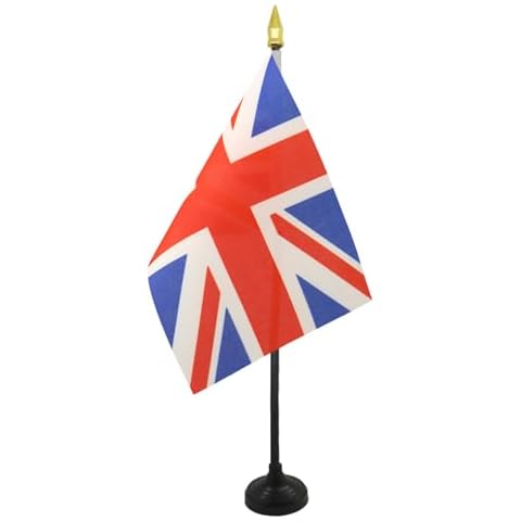 AZ FLAG UK Table Flag with Pole Cover