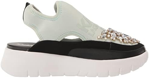 Karl Lagerfeld Paris Women's Maia Sneaker, Mint Julep/BK, 7 | Image 5