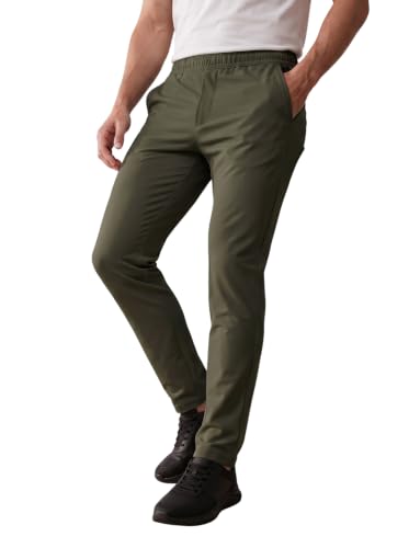 Image of SaintX Men's 4-Way Stretchable Athleisure Pants | Sweat Wicking Fabric | Slim Fit | Active - Sports Wear | Travel, Lounge & Casual Wear | Stylish Back Zipper Pocket | Available in Plus Size (ST06)