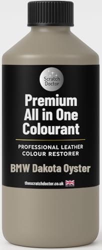 The Scratch Doctor All in One Leather Dye for BMW Self Seal Repair Paint for Leather Car Seats & Interior (BMW Dakota Oyster, 250ml)