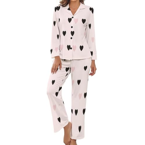 Pyjama femme ensemble deux pièces chic et extensible en grande taille