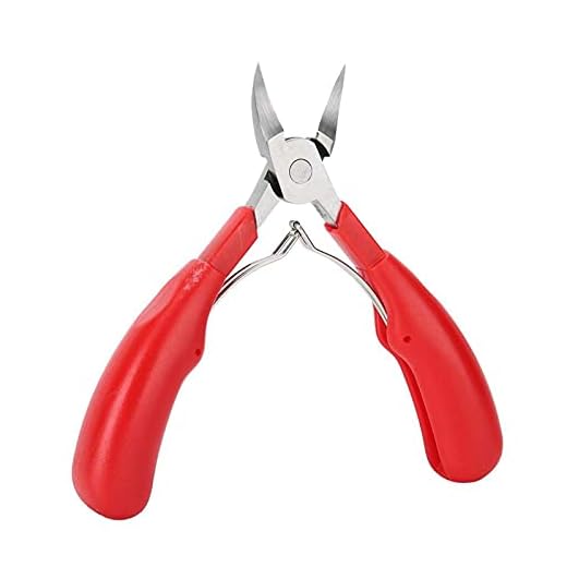 Uxsiya Pedicure Cutter Tool Cuticle Scissors Nail Cuticle Pliers Nonslip Stainless Steel for Salon for Home Use Nail Care Different Nail Red