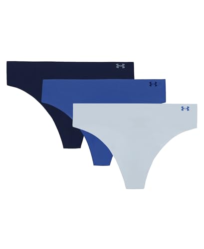 Image of Under Armour Women's 3-pack Pure Stretch No Show Thong Underwear, All-day Comfort & Ultra-soft Fit