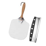 VINTORKY 2Stücke Teiliges Faltbares Pizza Schaufel aus Aluminium mit Schaber für Pizza und Kuchen Leicht zu Verstauen Verwenden Ergonomischer Griff Verschiedene