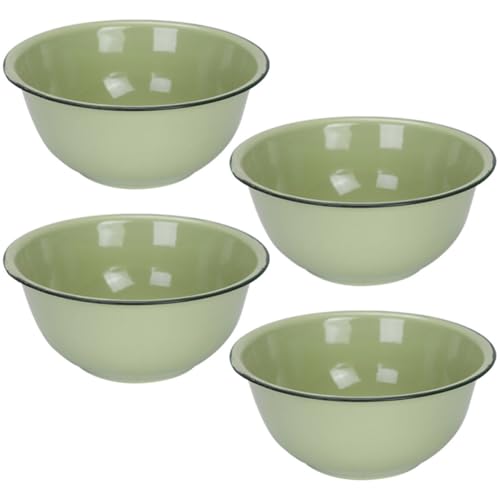 Bols à soupe émail multifonctionnels saladiers vert clair - 2