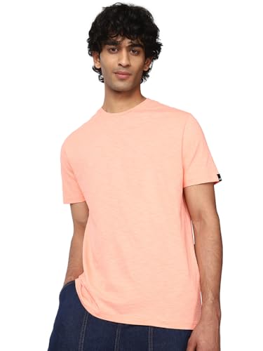 Image of Bewakoof Men's Cotton Solid Regular Fit Half Sleeve Round Neck T-Shirt | Bewakoof Air 1.0 | Tshirt for Men Cotton| Casual Wear | Street Wear