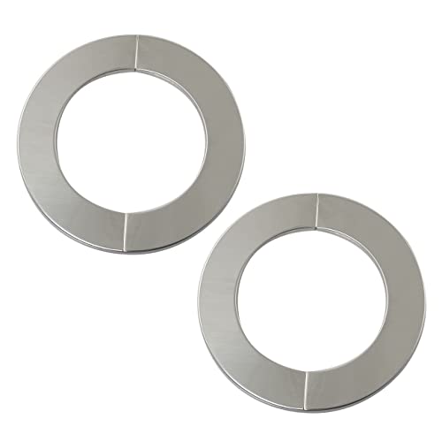 Image of 2pcs Wall Split Flange 81mm Stainless Steel Round Escutcheon Plate Wall-mounted Water Pipe Cover Accessories for Pipes