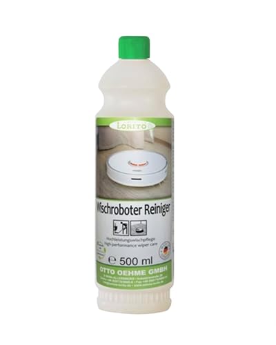 Lorito Wischroboter Reinigungsmittel 0,5L - Universalreiniger für alle Wischroboter, Bodenreiniger für Fliesen, PVC, Vinyl, Gummi und Linoleum auf Hochglanz