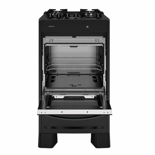 SUGGAR FOGÃO NEO MAX PRETO MESA DE VIDRO 4 BOCAS ACENDIMENTO AUTOMÁTICO FGV403PT