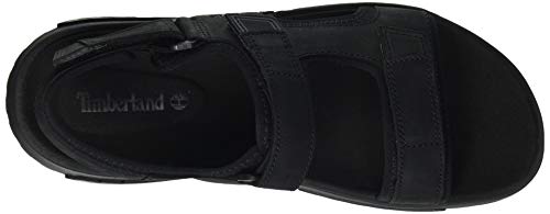 Timberland Anchor Watch Back Strap, Sandalias Hombre, Negro Black Full Grain, 47.5 EU