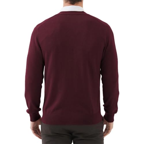 Men Vintage V-Neck Long Sleeve Button Down Knitted Cardigan with Pockets Solid Color Sweater2