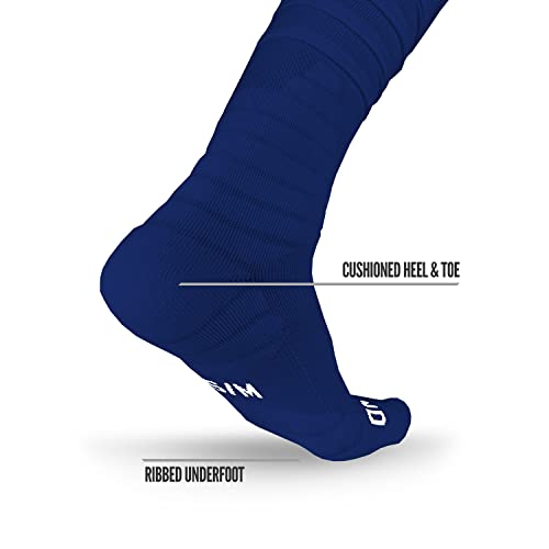 Nxtrnd Xtd Scrunch Football Socks, Extra Long Padded Sport Socks For Men & Boys (Navy Blue, L/Xl) #TOP3