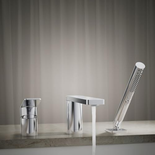 Kohler Parallel Grifería de baño monomando de cubierta con ducha de mano, cromo pulido miniatura 4