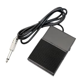 FOREVER TATTOO SUPLY Foot switch Pedal Tattoo Machine Gun Power Supply Black Square Foot Switch - Tattoo Foot Pedal Black Clip Cord 1.5M