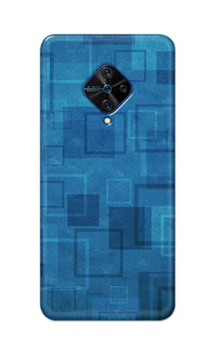 Image of Printed Hard Back Cover Case for Vivo S1 Pro Back Cover (Plain Azure Blue) -1302