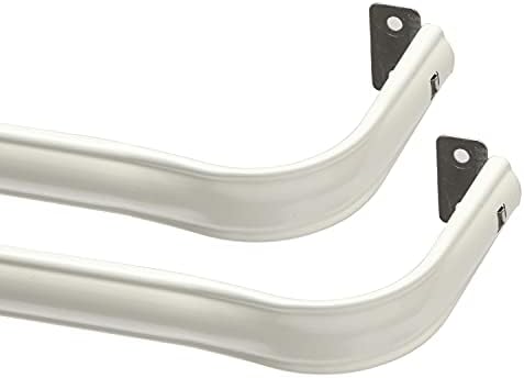 Interior Living 28-48 in. Superior Hold Premium Curtain Rod, 2-Pack, White