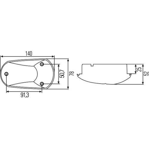 HELLA 2BM 008 355-001 Zusatzblinkleuchte - Halogen - 12/24V - Schraubanschluss - Lichtscheibenfarbe: gelb - Stecker: Male - seitlicher Anbau - Menge: 1